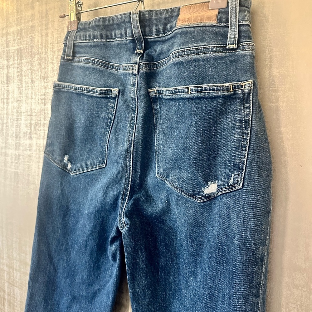 PAIGE High Rise Dark Blue Women's Jeans - Picture 8 of 11